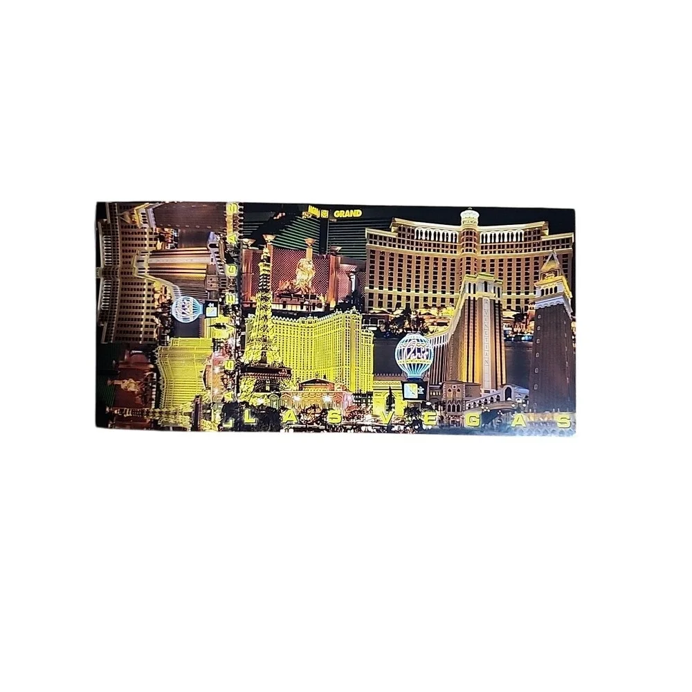 Las Vegas New York‎ Postcard Book Bonus 40 Views City Skyline Souvenir